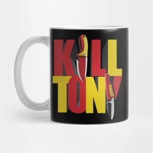 Kill Tony Slick Logo Fan Design in Yellow & Red Mug